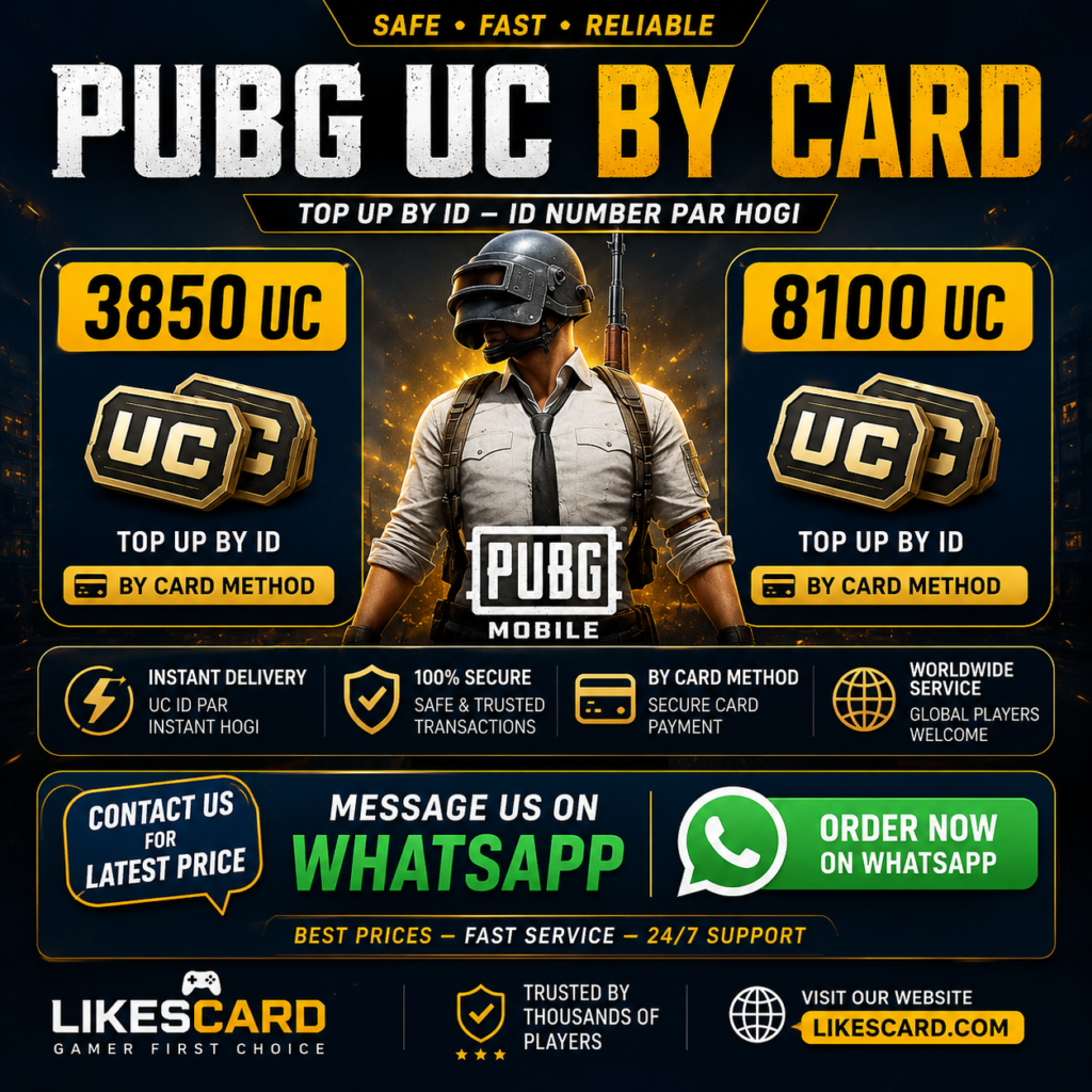 Buy PUBG UC By Card